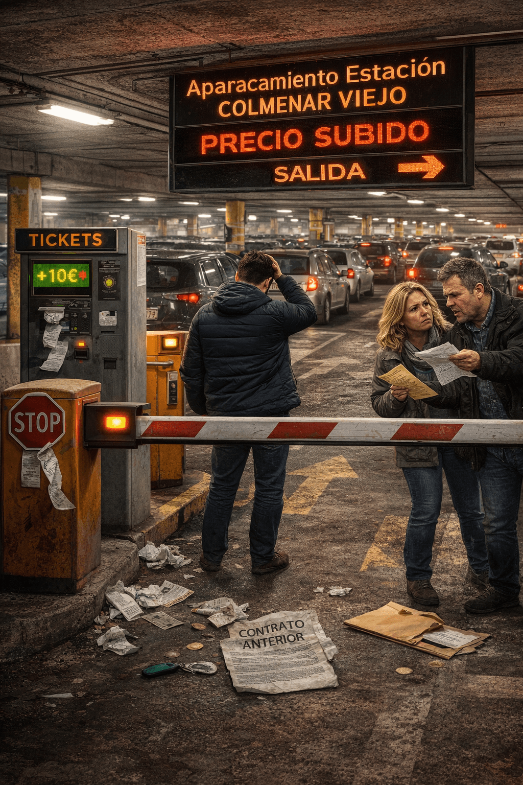 Pagas más, te penalizan y nadie responde: el caos del parking de la estación de Colmenar Viejo